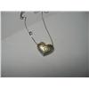 Image 1 : 14K Two Tone Gold Diamond Heart Necklace