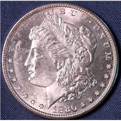 1880-S Brilliant Uncirculated Morgan Silver Dollar, MS-64/65