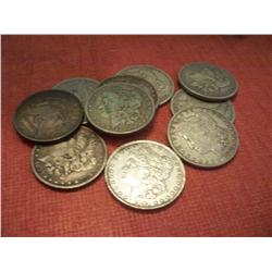 10 Silver Morgan Dollars