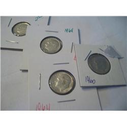 4 Silver Roosevelt Dimes