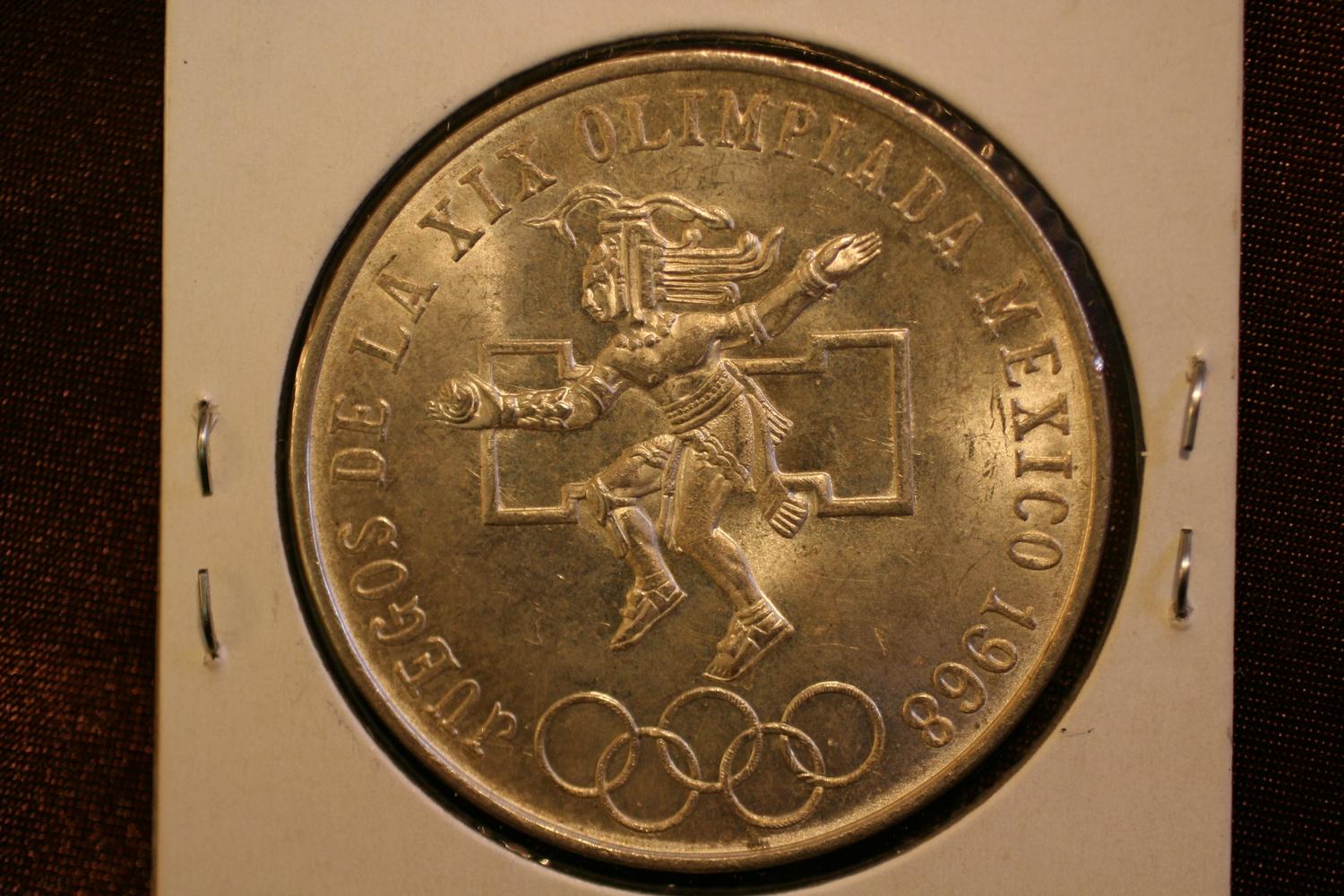 1968 Mexico City Olympics Commemorative Silver Bullion Coin, .52 Troy ... 1968 mexico city olympics coin