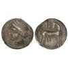 Image 1 : Shekel. -  CARTAGONOVA. -  Anv.: Cabeza de Tanit a izquierda. Rev.: Caballo parado a derecha con la