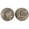 Image 1 : Denario. -  83-82 a.C. -  ANTONIA-1c. -  Q. Antonius Balbus. -  Anv.: Cabeza laureada de Júpiter a d