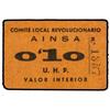 Image 1 : 10 Céntimos. -  COMITÉ LOCAL REVOLUCIONARIO de AINSA (Huesca). -  Cartón. RARO. EBC. -  -