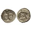 Image 1 : Estátera. -  400-350 a.C. -  ISTROS. TRACIA. -  Anv.: Dos cabezas masculinas, una derecha y otro inv