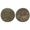 Image 1 : As. -  ARECORATAS. -  Anv.: Cabeza masculina a derecha, rodeada por dos delfines. Rev.: Jinete con l