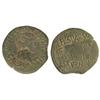 Image 1 : As. -  ÉPOCA DE TIBERIO. -  CALAGURRIS. -  Anv.: TI. AVGVS. DIVI. AVGVSTI. F. IMP. CAESAR. Cabeza la