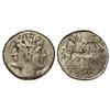 Image 1 : Quadrigator. -  Acuñada el 225-214 a.C. -  ANÓNIMO. -  ROMA. -  Anv.: Cabeza laureada de Jano bifron