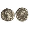 Image 1 : Denario. -  127 a.C. -  CAECILIA-29a. -  M. Caecilius Metellus Q. F. -  Anv.: Cabeza de Roma a derec