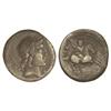 Image 1 : Denario. -  82 a.C. -  CREPUSIA-1. -  Publius Crepusius. -  Anv.: Cabeza laureada de Apolo a derecha