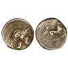 Image 1 : Denario. -  91 a.C. -  JUNIA-15. -  D. Junius Silanus L. f. -  (Anverso y reverso desplazado). Cal-8