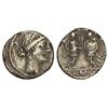 Image 1 : Denario. -  57 a.C. -  SERVILIA-15. -  C. Serveilius C. f. -  Rev.: Dos guerreros de pie uno frente