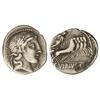 Image 1 : Denario. -  90 a.C. -  VIBIA-20. -  C. Vibius C. f. Pansa. -  Anv.: Cabeza laureada de Apolo a derec