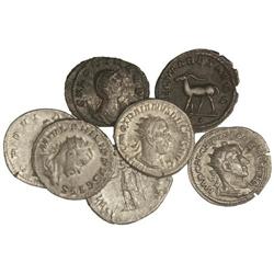 Lote 7 Antoninianos. -  GORDIANO III, TRAJANO DECIO, FILIPO I, FILIPO II, SALONINA, PÓSTUMO... -  AR