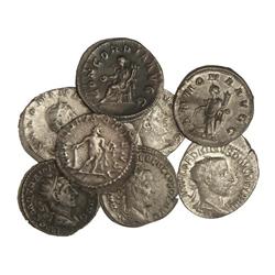 Lote 8 Antoninianos. -  GORDIANO III, FILIPO I, TRAJANO DECIO, TREBONIANO GALO, SALONINA, OTACILIA S