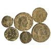 Image 1 : Lote 6 pequeños bronces AE 2, AE 3 y AE 4. -  MAGNENCIO y TEODOSIO I. -  AE. Pátina verde. Algunas i
