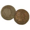 Image 1 : Lote 2 monedas 8 Maravedís. -  1822 y 1823. -  SEGOVIA. -  Cal-1699, 1700. RC y BC. -  -