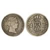 Image 1 : 2 Reales. -  1857. -  BARCELONA. -  (Pequeña grieta en canto. Rayita en anverso). Cal-347. MBC. -  -