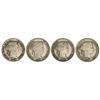 Image 1 : Lote 4 monedas 40 Céntimos de Escudo. -  1864, 1865, 1866 y 1867. -  MADRID. -  (La de 1864 pulida).