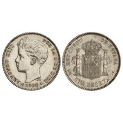 1 Peseta. -  1900 (*19-00). -  S.M.-V. -  EBC-. -  -