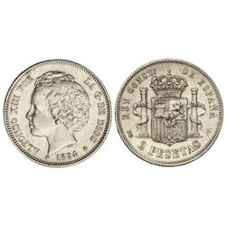 2 Pesetas. -  1894 (*18-94). -  P.G.-V. -  (Pequeñas rayitas de limpieza). MBC+. -  -