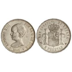 5 Pesetas. -  1890 (*18-90). -  M.P.-M. -  (Pequeños golpecitos). MBC+. -  -