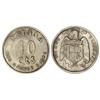Image 1 : 10 Céntimos. -  (1939). -  BURGOS. -  III AÑO TRIUNFAL. -  6,30 grs. Prueba en plata no adoptada. Es