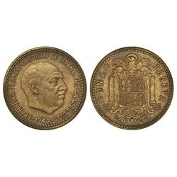 1 Peseta - . 1947.(*19-49). -  Pátina. EBC / EBC+. -  -