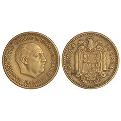 1 Peseta. -  1947 (*19-56). -  (pequeñas  rayitas). MBC+. -  -