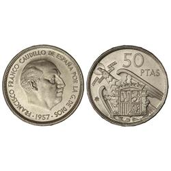 50 Pesetas. -  1957 (*70). -  Procedente de tira F.N.M.T. PRUEBA. -  -