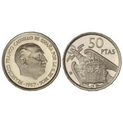 50 Pesetas. -  1957 (*72). -  Procedentes de cartera F.N.M.T. PRUEBA. -  -