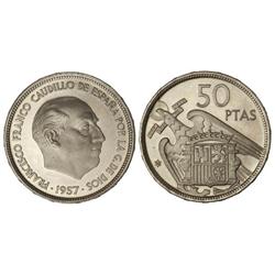 50 Pesetas. -  1957 (*74). -  Procedentes de cartera F.N.M.T. PRUEBA. -  -