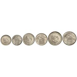 Serie 3 monedas 5, 25 y 50 Pesetas. -  1957 (*BA). -  (La de 50 Peseta, leves golpecitos en anverso)