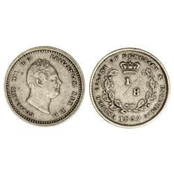 1/8 Guilder. -  1832. -  GUILLERMO III. -  AR. (Pequeños golpecitos y rayitas). KM-16. MBC. -  -