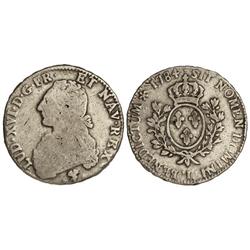 1 Ecu. -  1784-L. -  LUIS XVI. -  BAYONA. -  AR. (Golpecitos y rayitas). KM-564.9. BC/BC+. -  -