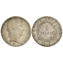 5 Francos. -  1815-M. -  NAPOLEÓN EMPERADOR. -  TOULOUSE. -  AR. (Golpes en canto y leves rayitas).