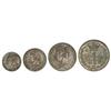 Image 1 : Serie 4 monedas 1, 2, 3 y 4 Peniques. -  1826. -  JORGE IV. -  AR. Maundy Set. Pátina irisada. KM-MS