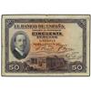 50 Pesetas. -  17 Mayo 1927. -  Alfonso XIII. (Pequeñas roturas en margen). Ed-B110. MBC. -  -