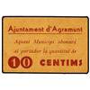 Image 1 : 10 Cèntims. -  S/F. -  Aj. d´AGRAMUNT. -  Cartón. (Algo sucio). ESCASO. AT-9; T-18. EBC-. -  -