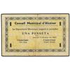 Image 1 : 1 Pesseta. -  11 Juny 1937. -  C.M. d´ALCOVER. -  (Pequeña rotura). ESCASO. AT-85; T-108. MBC. -  -
