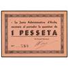 Image 1 : 1 Pesseta. -  Junta Administrativa d´ARCHS. -  Cartón. Sin tampón. RARO. AT-182d; T-237. SC. -  -