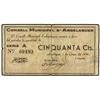 Image 1 : 50 Cèntims. -  1 Gener 1938. -  C.M. d´ARGELAGUER. -  Serie A. Sin tampón. (Sucio). RARO. AT-196b; T