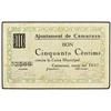 Image 1 : 50 Cèntims. -  Març 1937. -  Aj. de CAMARASA. -  ESCASO. AT-617; T-718. MBC+. -  -