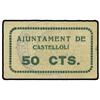 Image 1 : 50 Cèntims. -  S/F. -  Aj. de CASTELLOLÍ. -  Cartón. MUY ESCASO. AT-754; T-877. EBC. -  -