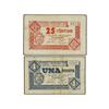 Image 1 : Lote 2 billetes 25 Cèntims y 1 Pesseta. -  C.M. de CASTELLSARROCA. -  (Algo sucios). AT-761/62; T-88
