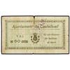 Image 1 : 50 Cèntims. -  Novembre 1937. -  Aj. de CASTELLVELL. -  (Roturas). ESCASO. AT-776; T-899. MBC-. -  -