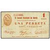 Image 1 : 1 Pesseta. -  22 Juny 1937. -  C.M. de GARCIA. -  (Algo sucio). MUY RARO. AT-1087; T-1263. MBC. -  -