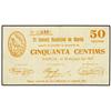 Image 1 : 50 Cèntims. -  22 Juny 1937. -  C.M. de GARCIA. -  MUY RARO. AT-1088; T-1264. MBC+. -  -