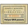 Image 1 : 1 Pesseta. -  C.M. de GARRIGUELLA. -  MUY RARO. AT-1098; T-1274. MBC+. -  -