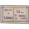Image 1 : 5 Cèntims. -  Aj. de LA JONQUERA. -  Cartón. RARO. AT-1281; T-1468. EBC+. -  -